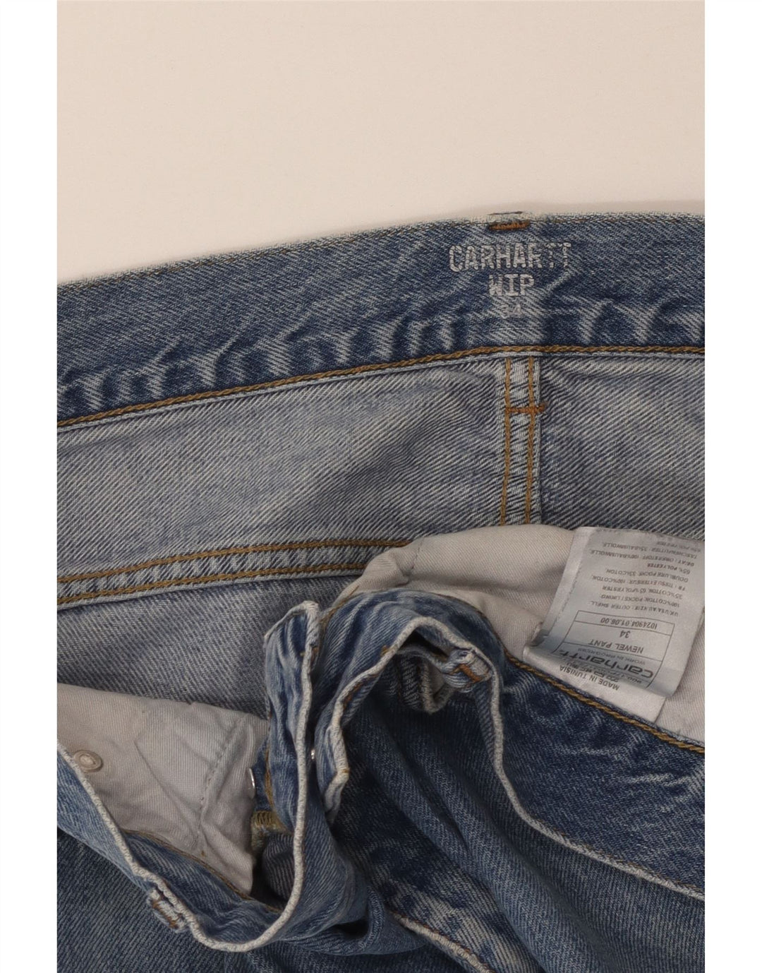 Мужские зауженные джинсы Carhartt W34 L29, синий хлопок