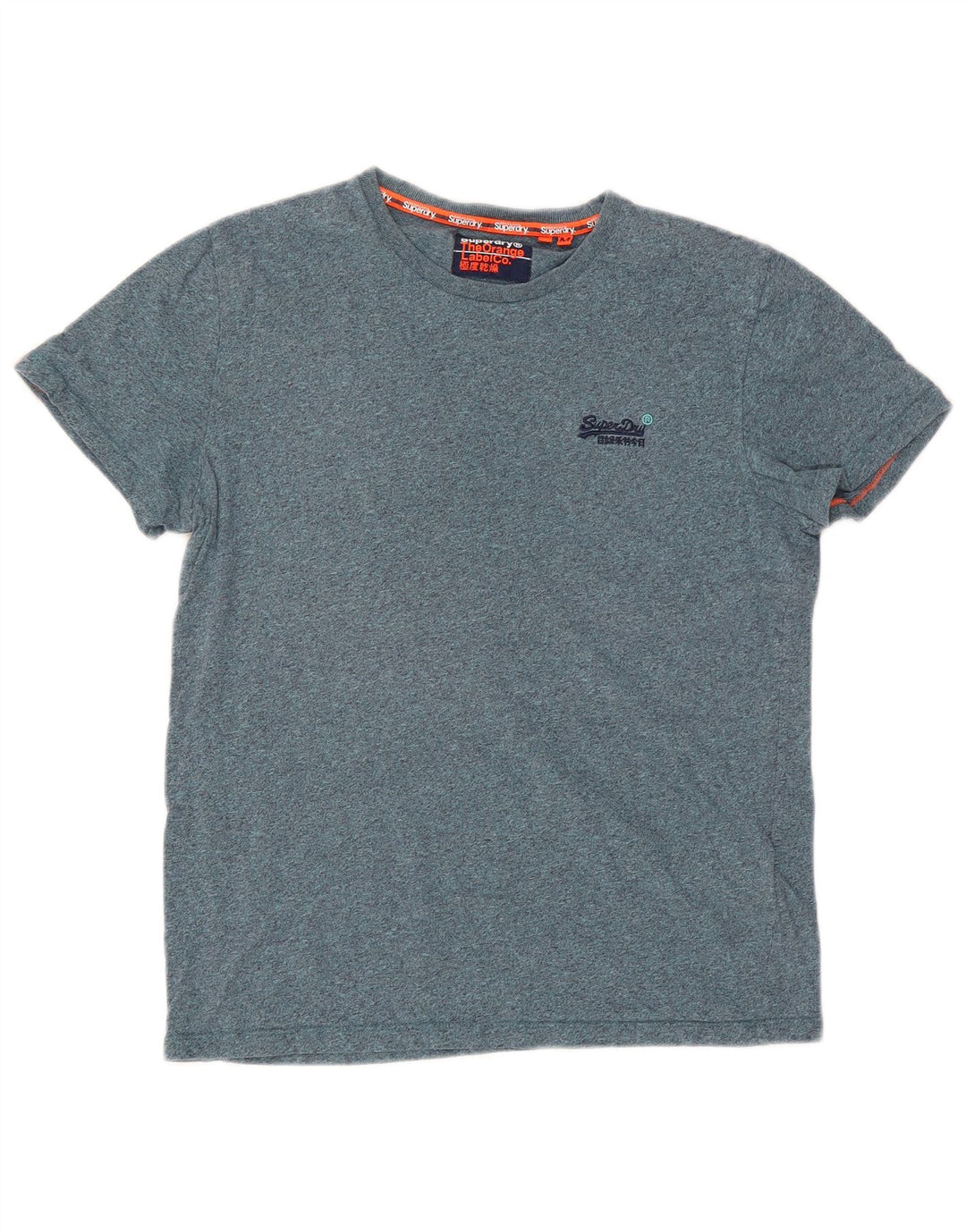Мужская футболка Superdry Top из хлопка среднего цвета синего цвета