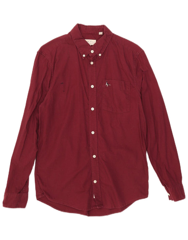 Мужская рубашка узкого кроя Jack Wills, маленький бордовый хлопок, хлопок