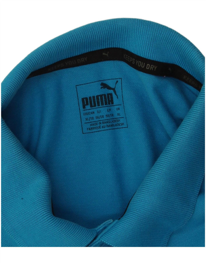 Мужская рубашка-поло Puma XL, синяя, хлопок