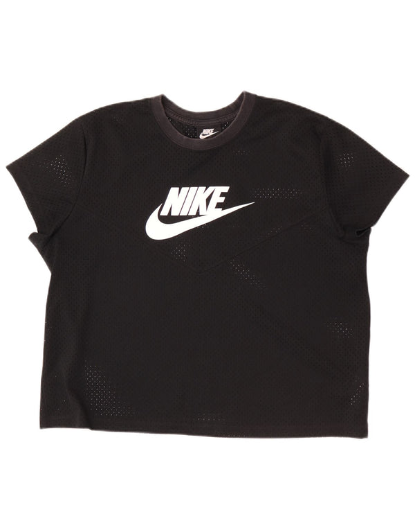 Женская футболка с рисунком Nike Top UK 18 XL, черная, полиэстер