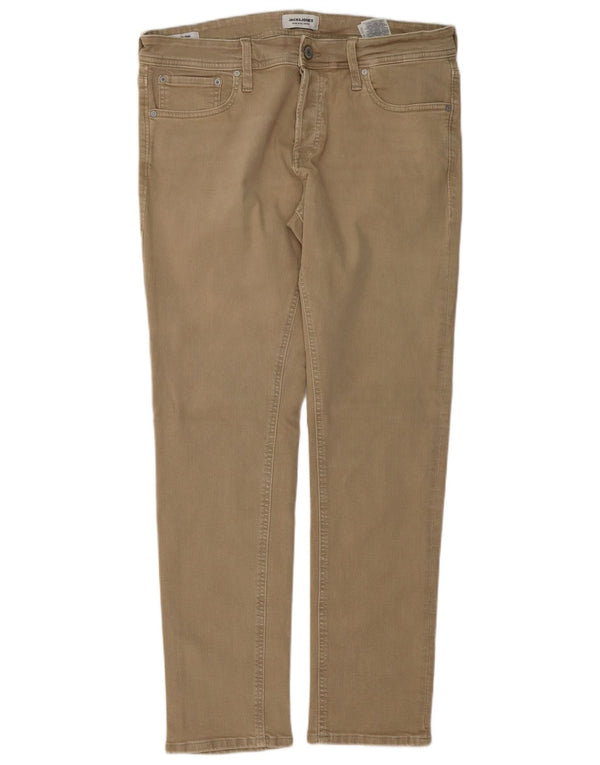 Мужские джинсы Jack & Jones GLENN Slim W34 L32, бежевый хлопок