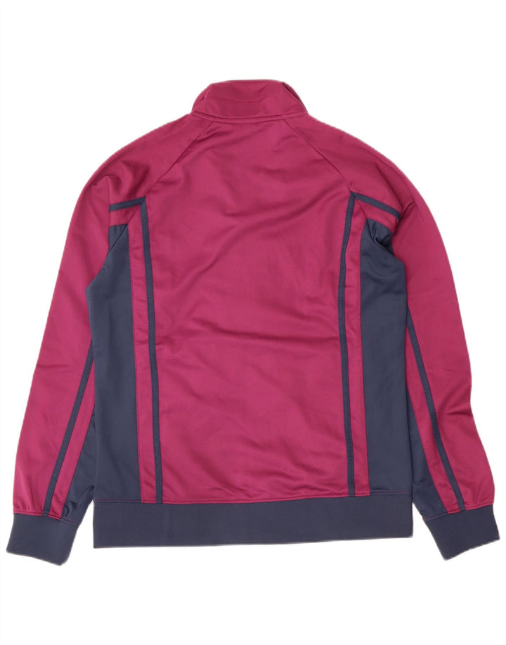 Женский спортивный костюм ASICS, верхняя куртка UK 14, большой фиолетовый полиэстер с цветными блоками