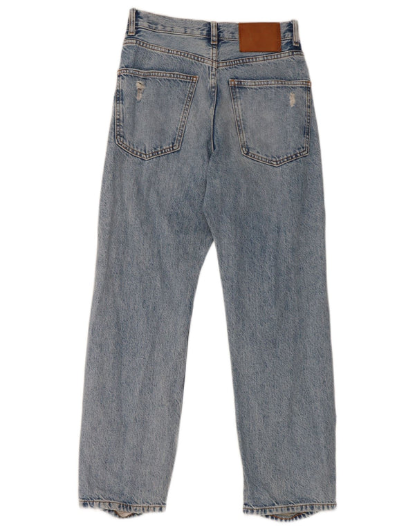 Женские прямые джинсы Zara EU 34 2XS W24 L26, синий хлопок