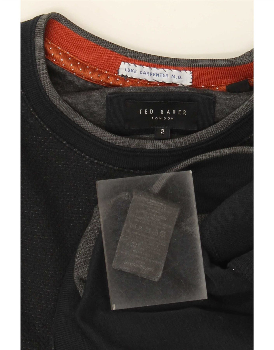 Мужской свитшот Ted Baker, размер 2, маленький, темно-синий, с цветными блоками