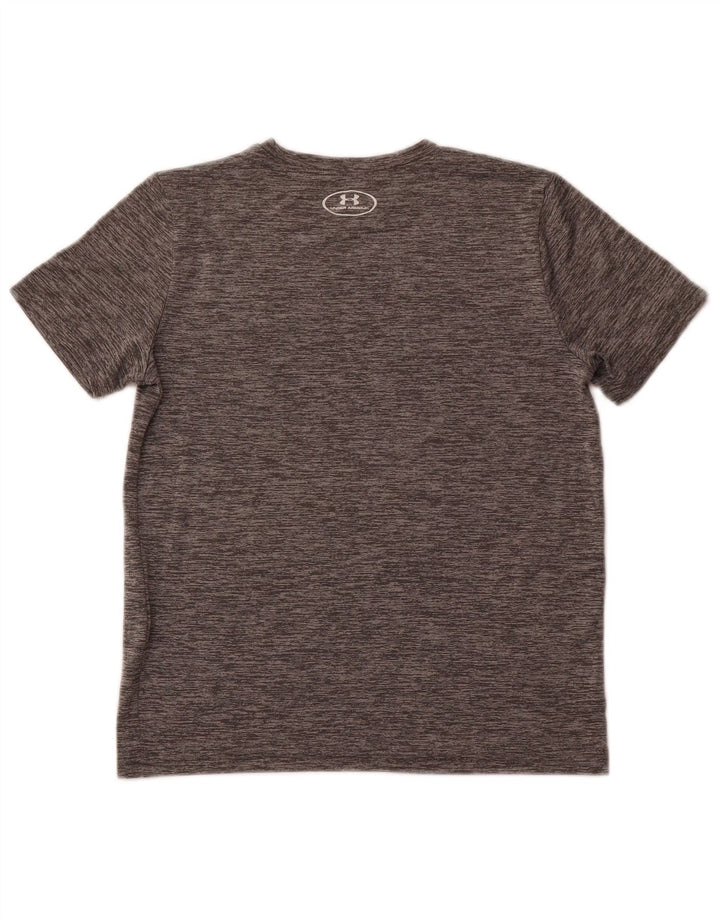 Футболка с рисунком Under Armour для мальчиков Heat Gear, топ 11–12 лет, большой серый цвет