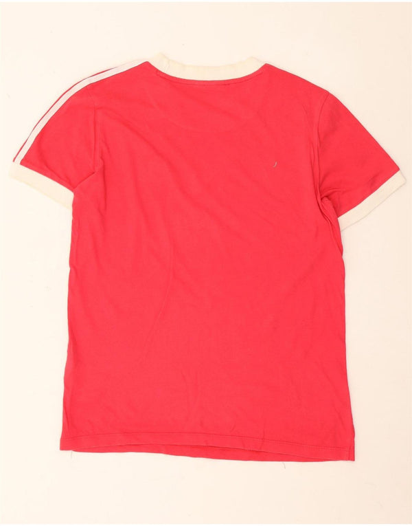 Женская футболка Adidas Top UK 10, маленькая, красная, хлопковая