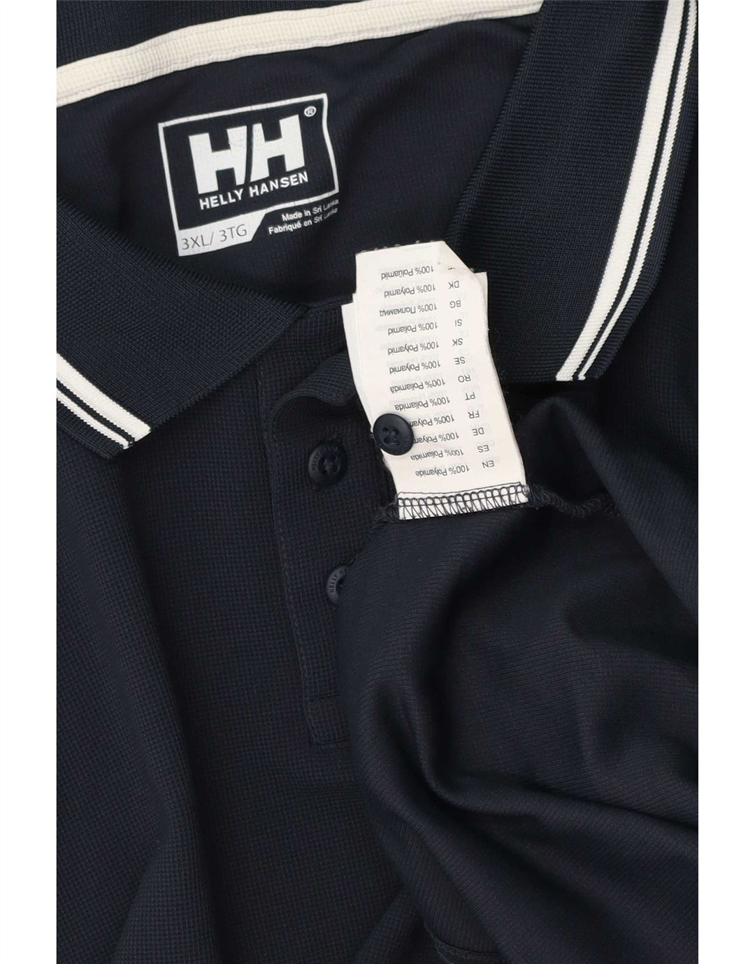 Мужская рубашка-поло Helly Hansen 3XL темно-синяя, полиэстер