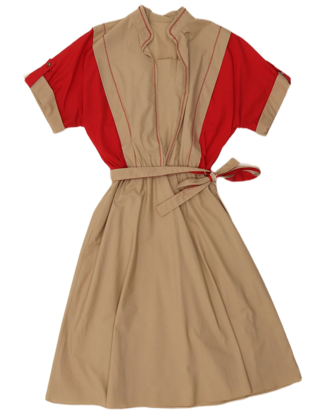 ВИНТАЖНОЕ женское платье макси UK 16, большое бежевое цветное блок