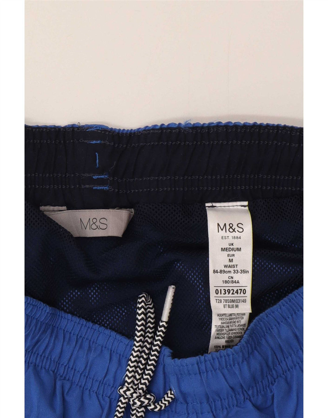 Мужские шорты для плавания Marks & Spencer, средний синий полиэстер