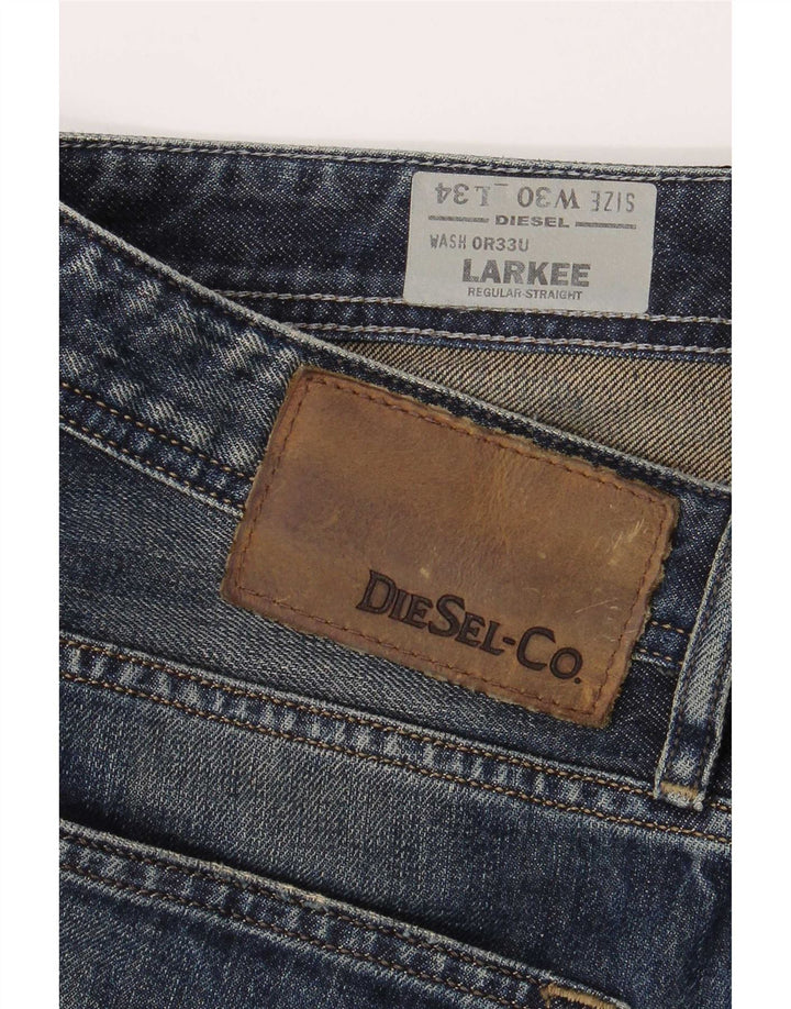 Мужские прямые джинсы Diesel Regular Larkee W30 L34, синий хлопок