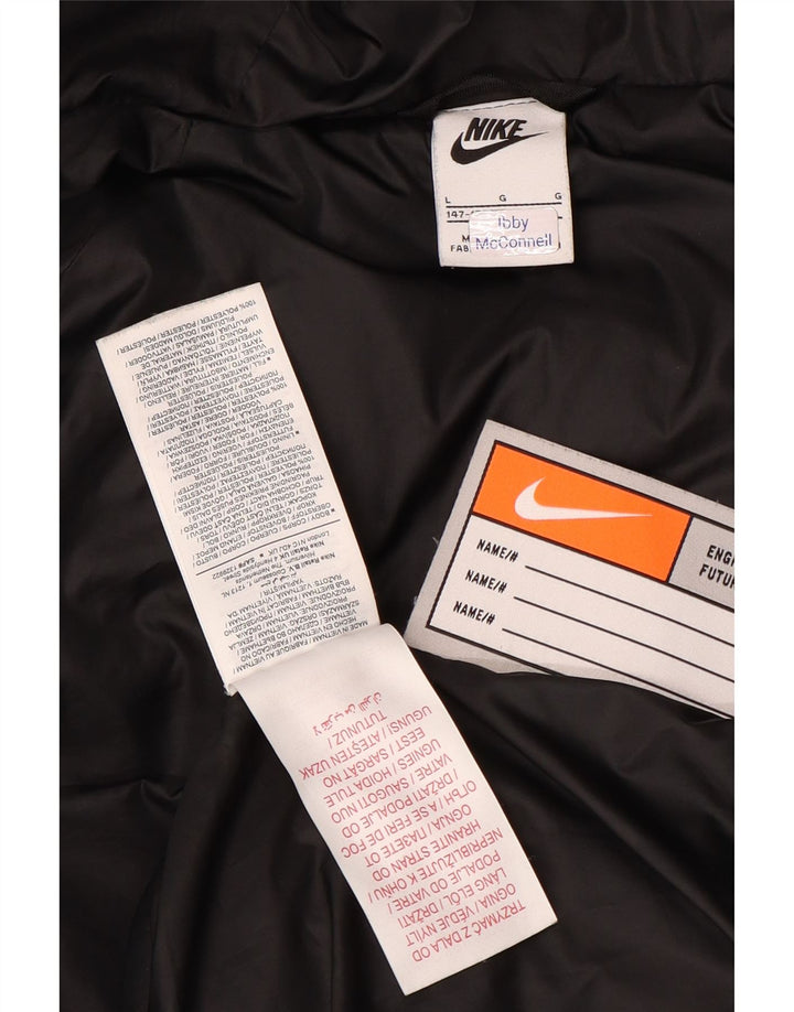 Утепленная куртка с капюшоном Nike для мальчиков 12–13 лет, большая черная полиэстер