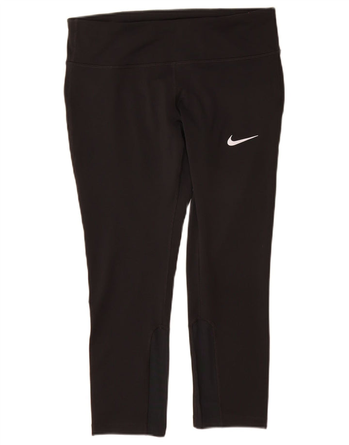 Женские леггинсы-капри Nike Dri Fit UK 12, средние, черные