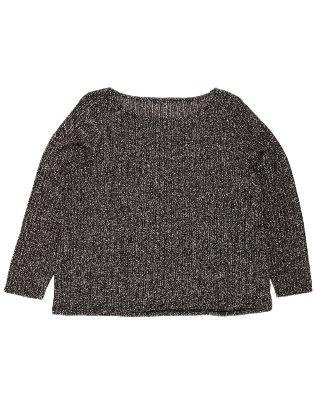 Женская блузка MARKS & SPENCER UK 20 2XL, серый полиэстер с крапинками