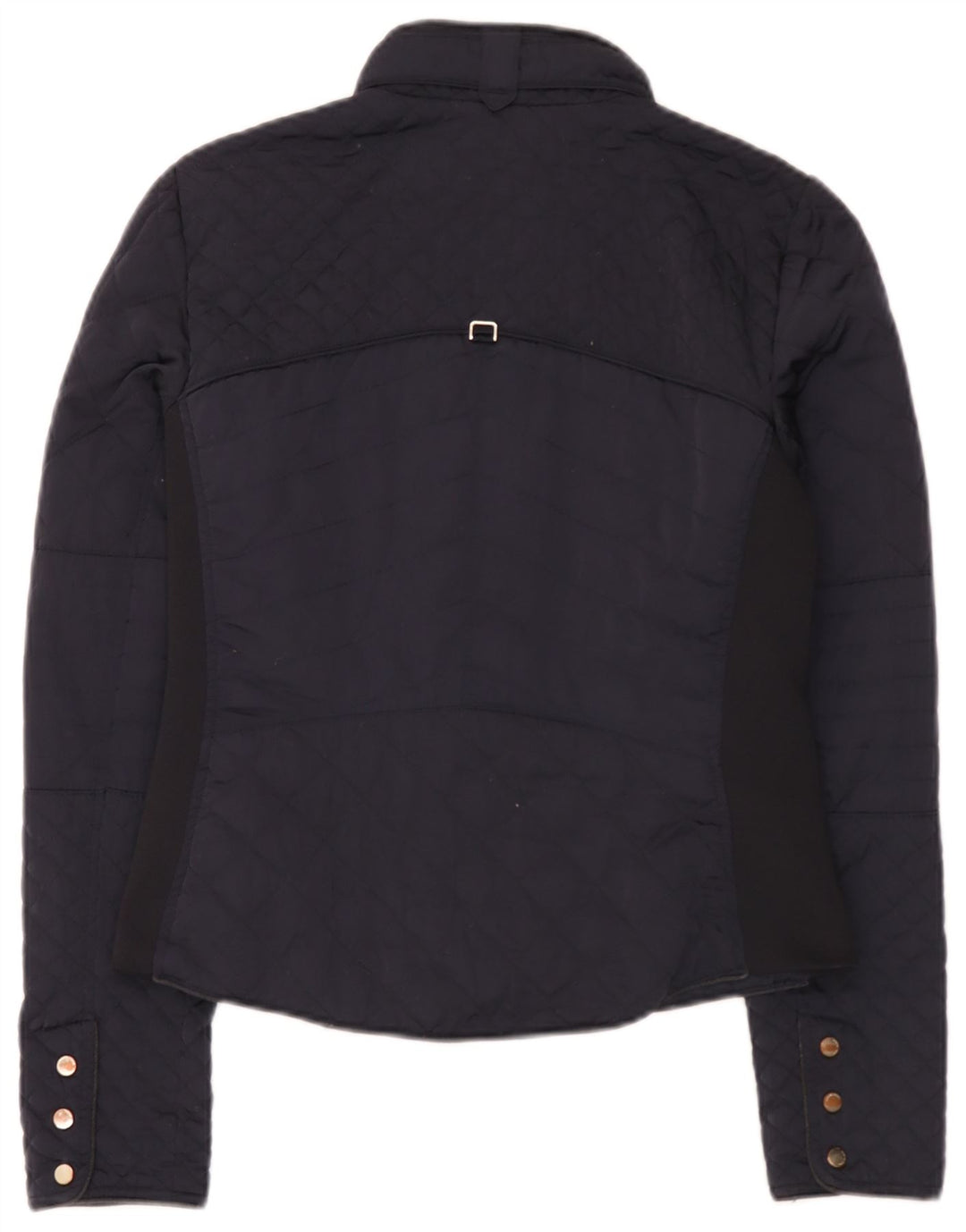 Женская стеганая куртка Zara UK 12, средний темно-синий полиэстер