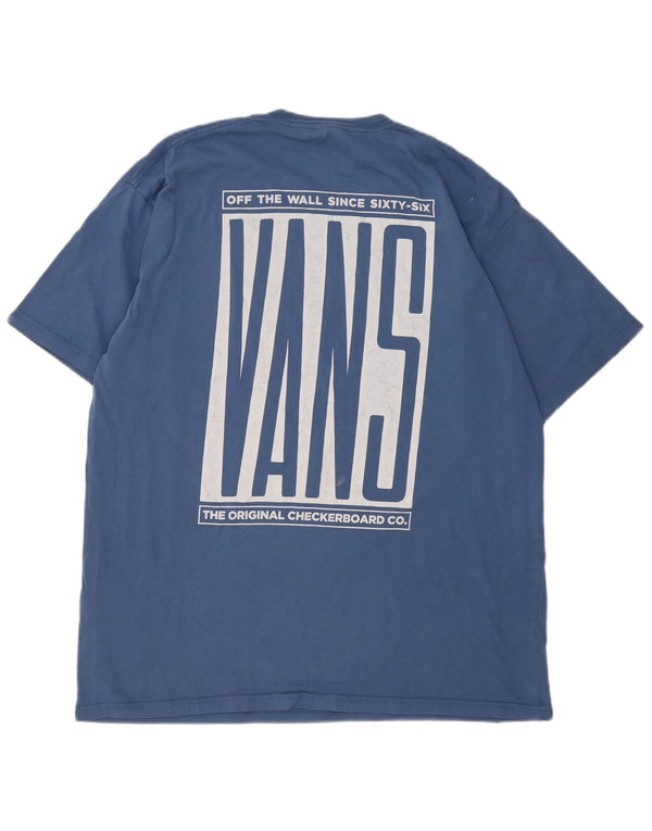 Мужская футболка классического кроя с рисунком Vans Top XL, синяя, хлопок