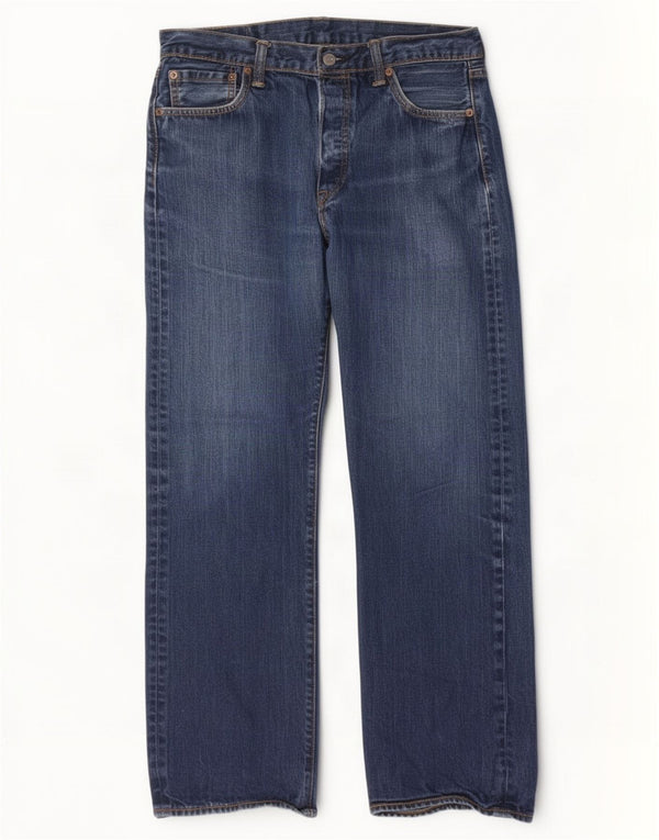 Мужские прямые джинсы Levi's 501 W34 L30 синие, хлопок