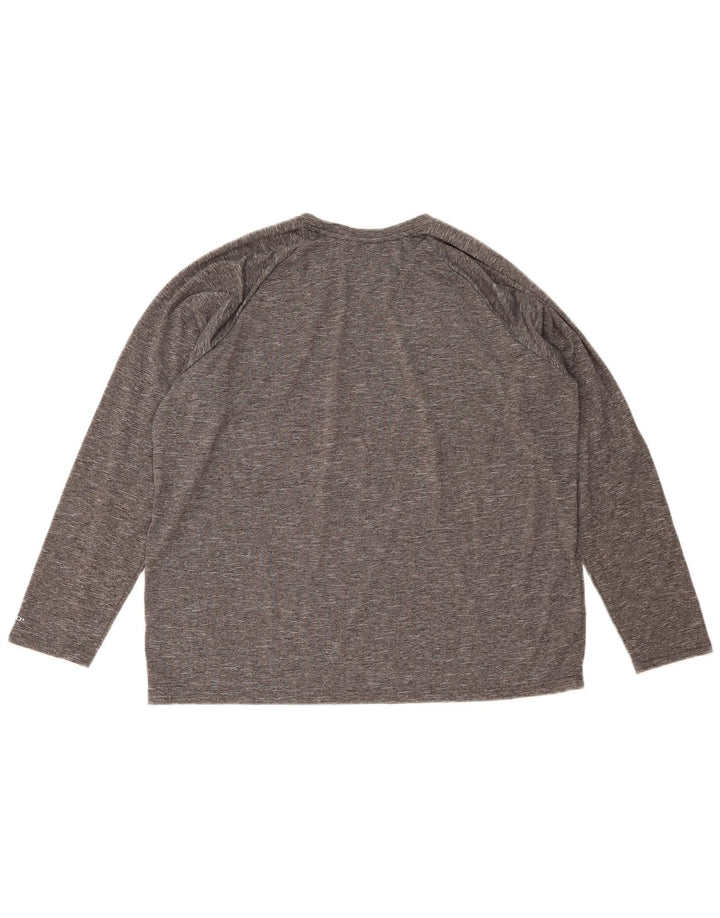Мужской топ Nike Dri Fit с длинным рукавом XL, серый в крапинку