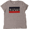 Женская футболка с рисунком Levi's Top UK 14, средний серый в крапинку