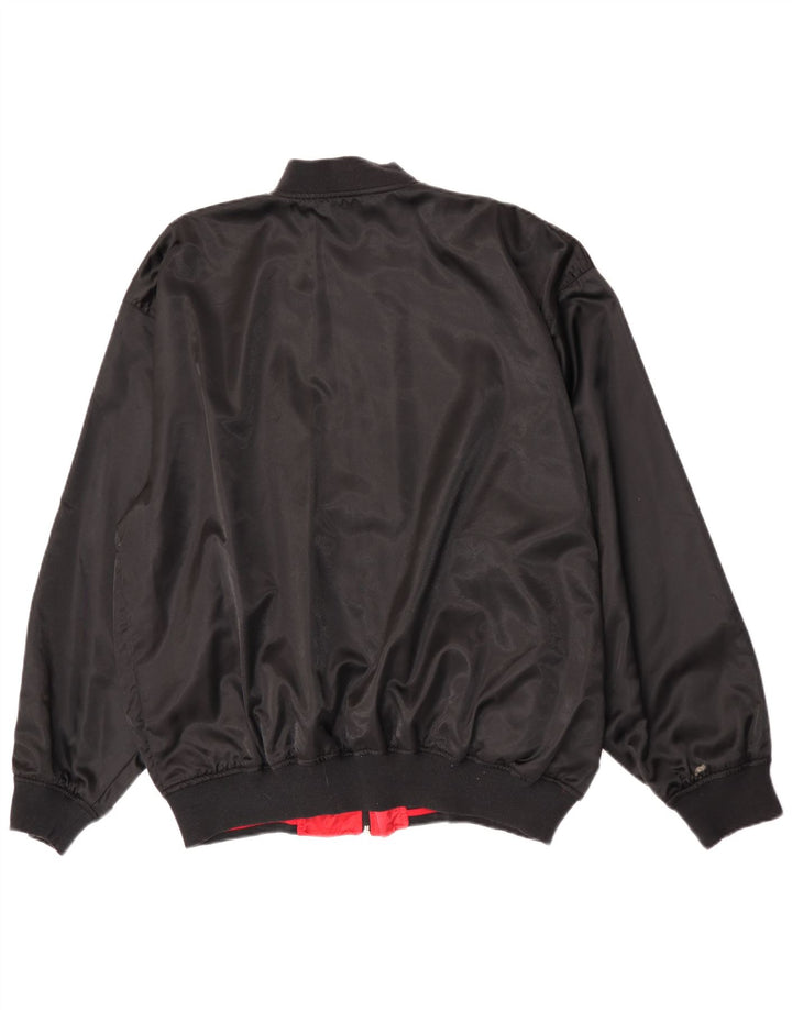 Винтажная мужская двусторонняя куртка UK 42 XL, черная с цветными блоками