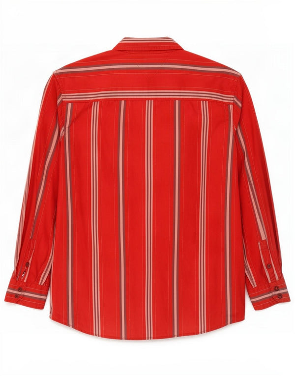 Мужская рубашка Tommy Hilfiger XL из хлопка в красную полоску