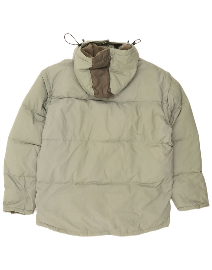 Мужская стеганая куртка Fila с капюшоном UK 44 2XL зеленая с цветными блоками