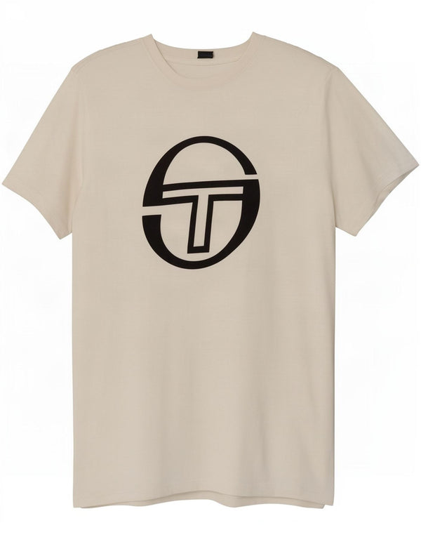 Женская футболка с рисунком Sergio Tacchini Top UK 14, большой белый хлопок