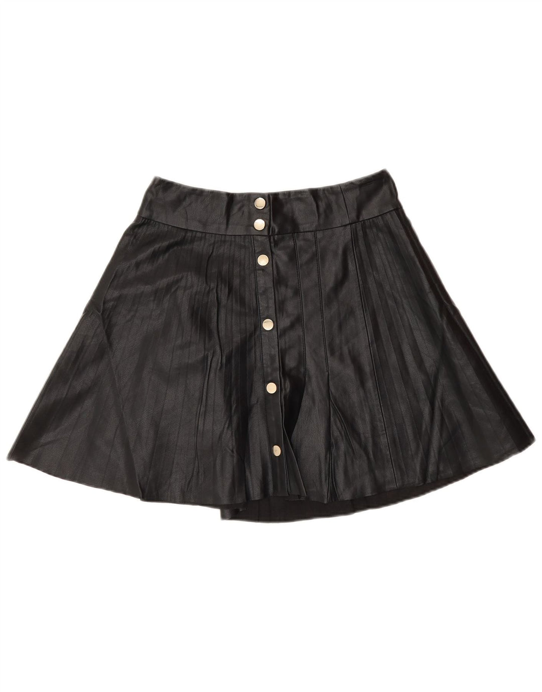 Женская мини-юбка Zara из искусственной кожи, маленькая W26, черный полиэстер