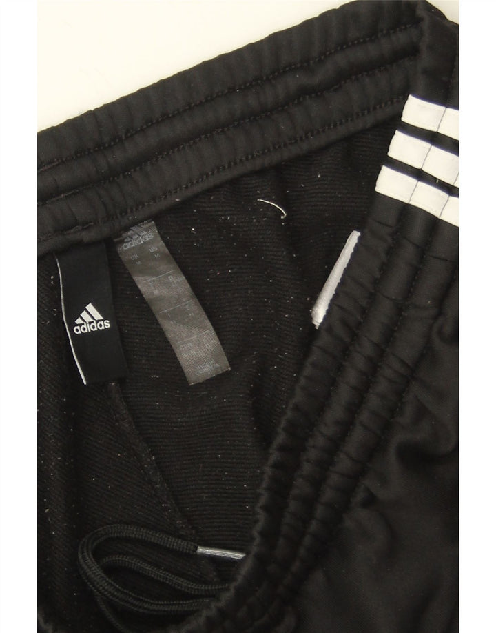 Женские спортивные брюки Adidas UK 12, средний черный, полиэстер с цветными блоками