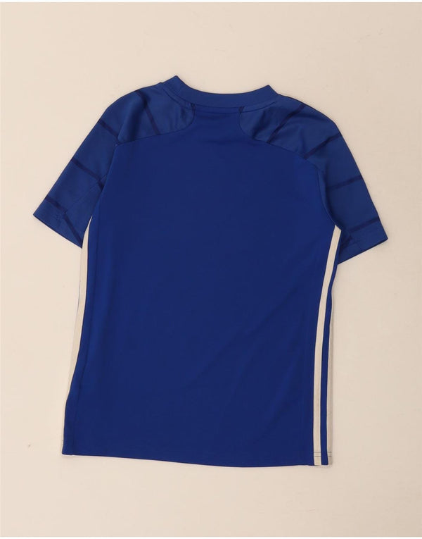 Футболка Adidas Aeroready для мальчиков, топ 9–10 лет, полиэстер в синюю полоску