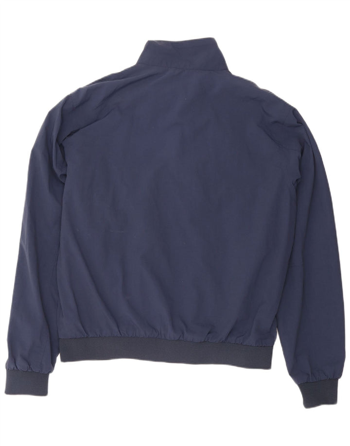 Мужская куртка-бомбер ASICS UK 40, большая, темно-синяя, нейлон