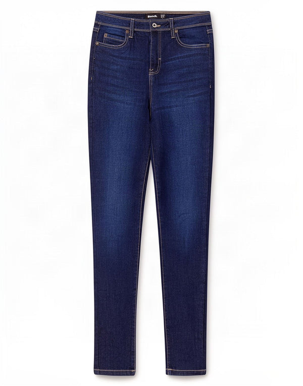 Женские джинсы скинни Bench UK 10, маленькие W27 L30, темно-синие, хлопок
