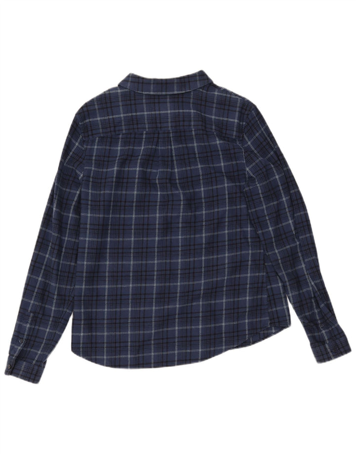 Женская фланелевая рубашка JACK WILLS UK 12, средний темно-синий цвет в клетку, хлопок