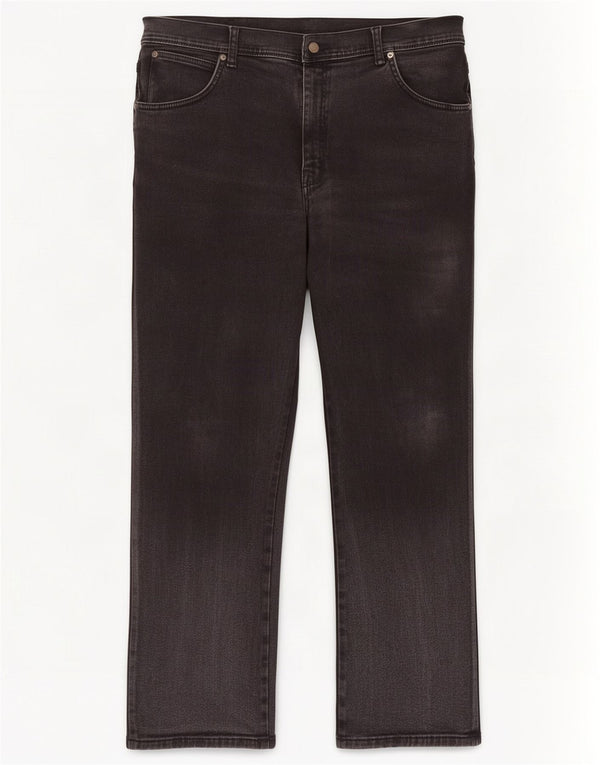 Мужские прямые джинсы Wrangler стандартного кроя W38 L30, серый хлопок
