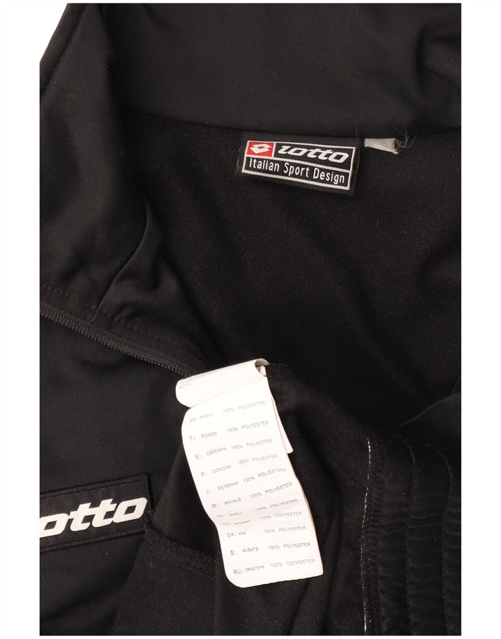 Lotto Мужской спортивный костюм с графическим рисунком, верхняя куртка XL, черный полиэстер с цветными блоками