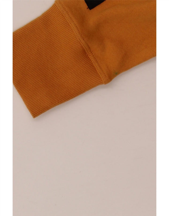 CALVIN KLEIN Женский укороченный джемпер с капюшоном оверсайз UK 10, маленький желтый