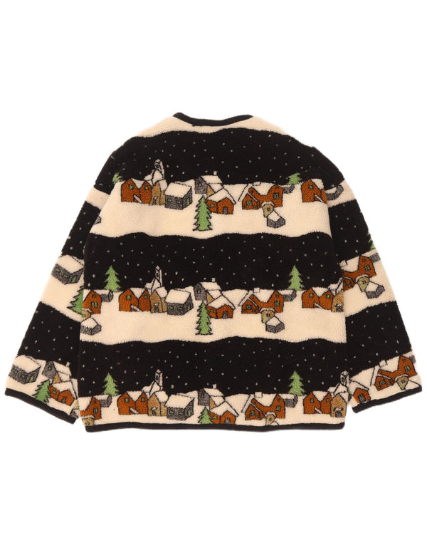 Винтажная женская новинка, флисовая куртка UK 18 XL, разноцветная зимняя