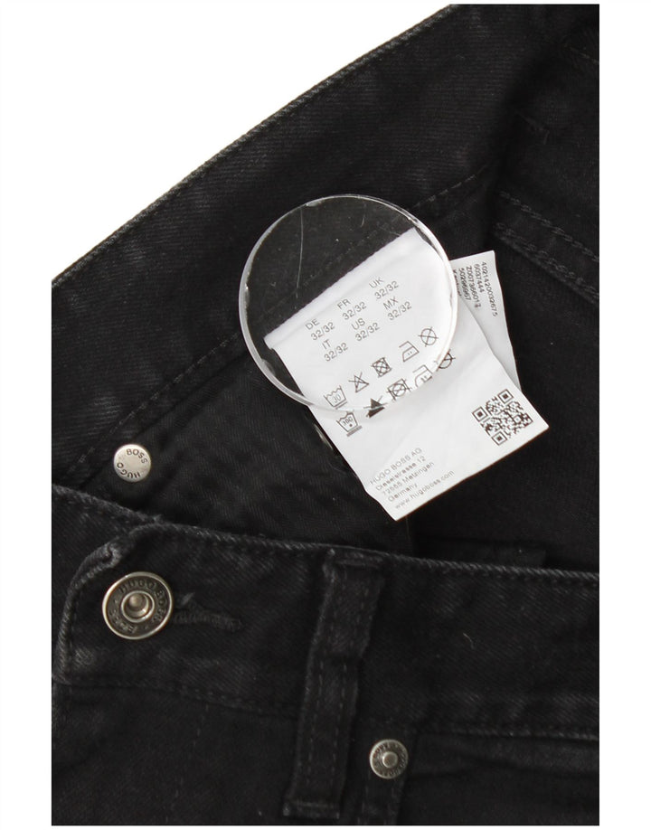 Мужские узкие джинсы Hugo Boss W32 L32, черный хлопок