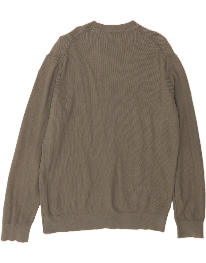 MASSIMO DUTTI Mens Crew Neck Jumper Sweater XL Grey Cotton Vintage Massimo Dutti and Second-Hand Massimo Dutti from Messina Hembry 
