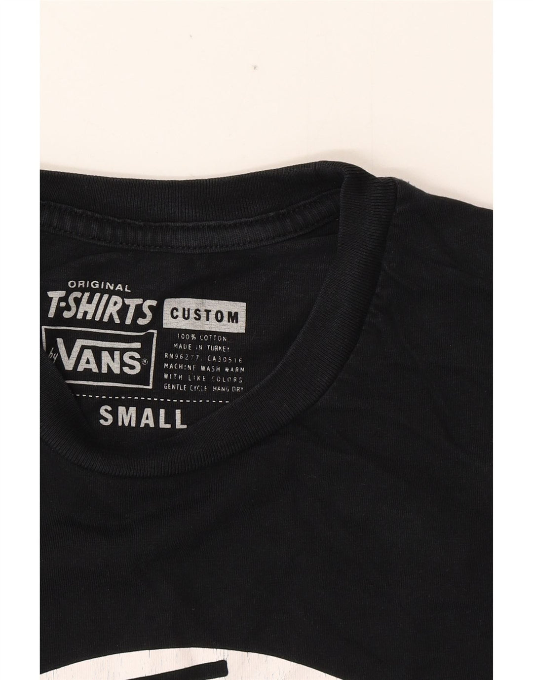 Мужская футболка с рисунком на заказ VANS, маленький черный хлопковый топ