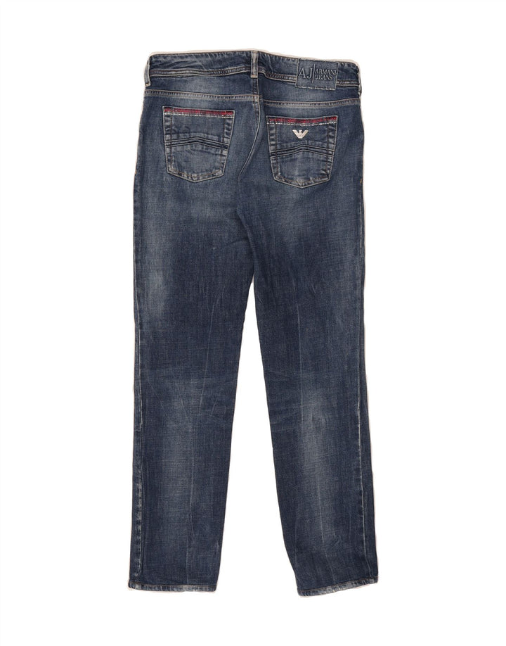 ARMANI Womens Slim Jeans W29 L29 Blue Cotton Vintage Armani and Second-Hand Armani from Messina Hembry 
