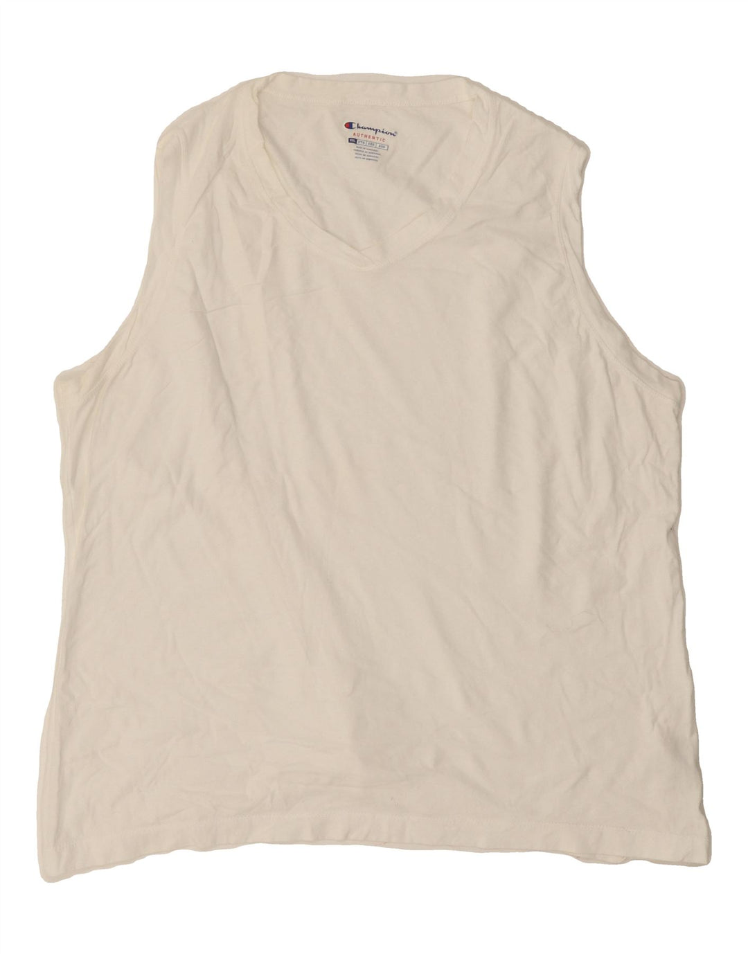 CHAMPION Womens Vest Top UK 20 2XL White Cotton Vintage Champion and Second-Hand Champion from Messina Hembry 