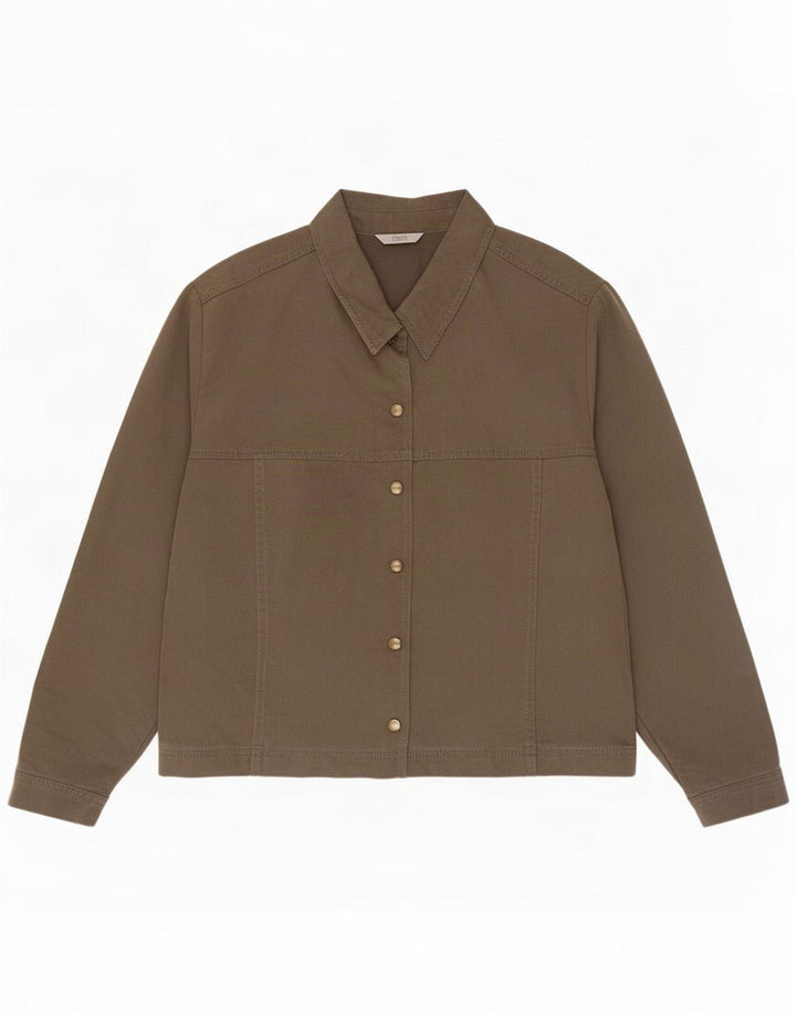 Женский бомбер Marks & Spencer UK 22 2XL Коричневый лиоцелл
