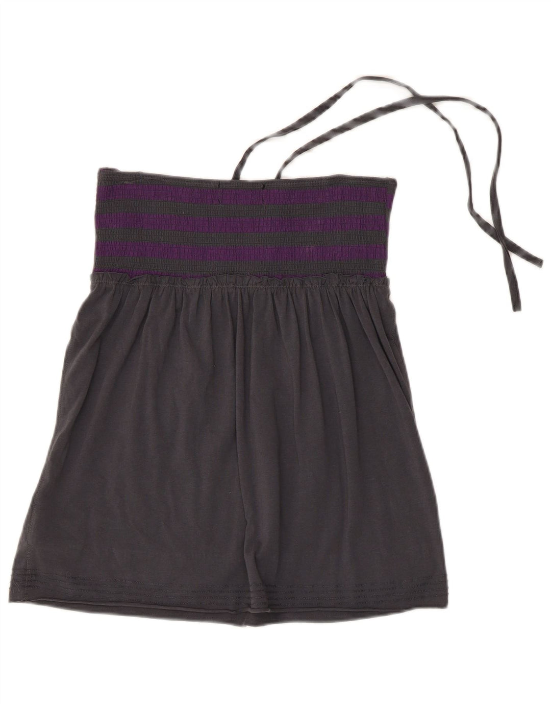 Женский укороченный топ с бретельками Vans UK 14, хлопок в большую серую полоску