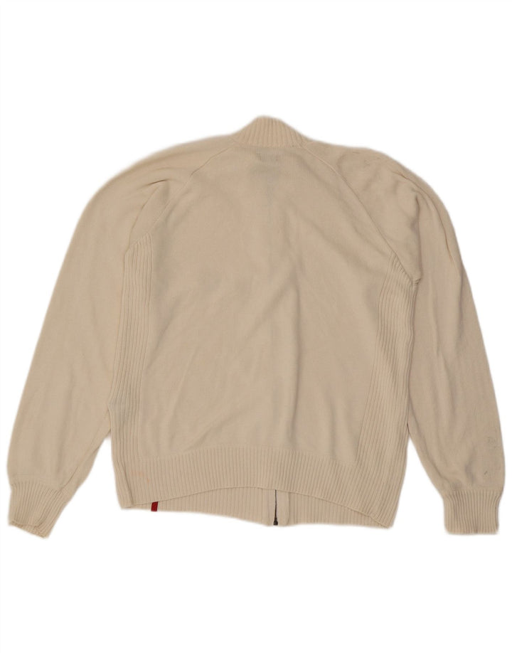 Женский свитер-кардиган оверсайз LEVI'S UK 10, маленький, белый, хлопковый