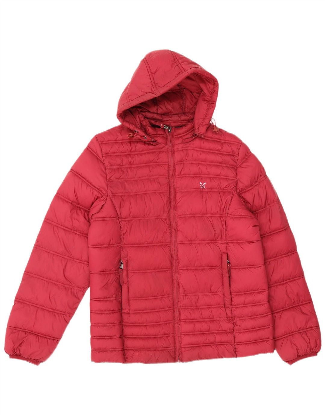 Crew Clothing Женская утепленная куртка с капюшоном UK 12, средний красный полиамид
