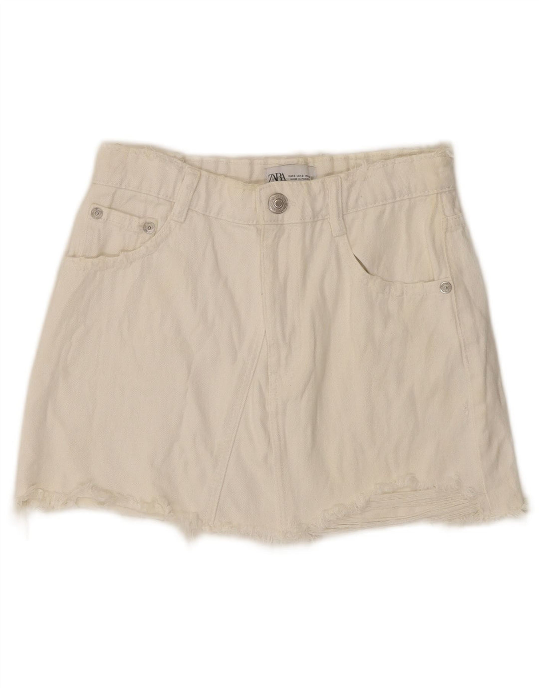 Женские джинсовые шорты Zara, маленькие W26, белые