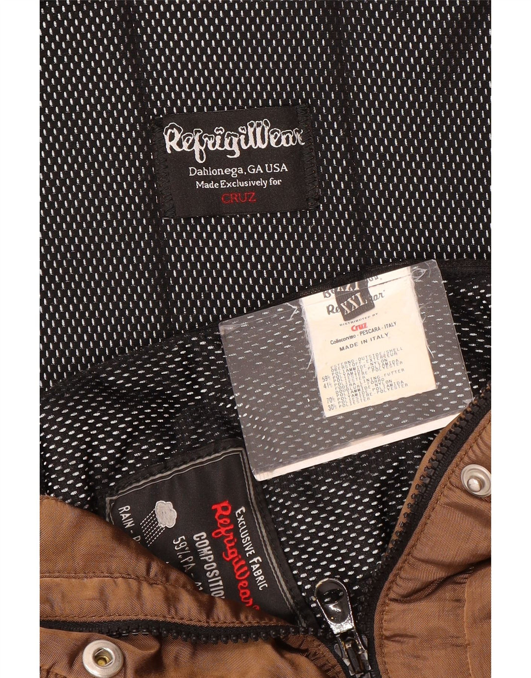 Refrigiwear Женская ветровка с капюшоном Cruz UK 20 2XL Коричневый полиамид