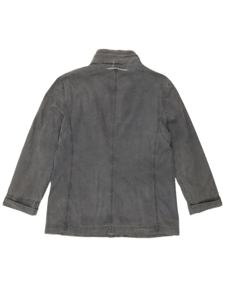 TRUSSARDI Женская куртка с капюшоном IT 44 Средний Серый Хлопок