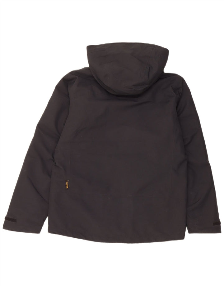 Мужская ветровка с капюшоном Jack Wolfskin UK 34, маленькая черная полиэстер